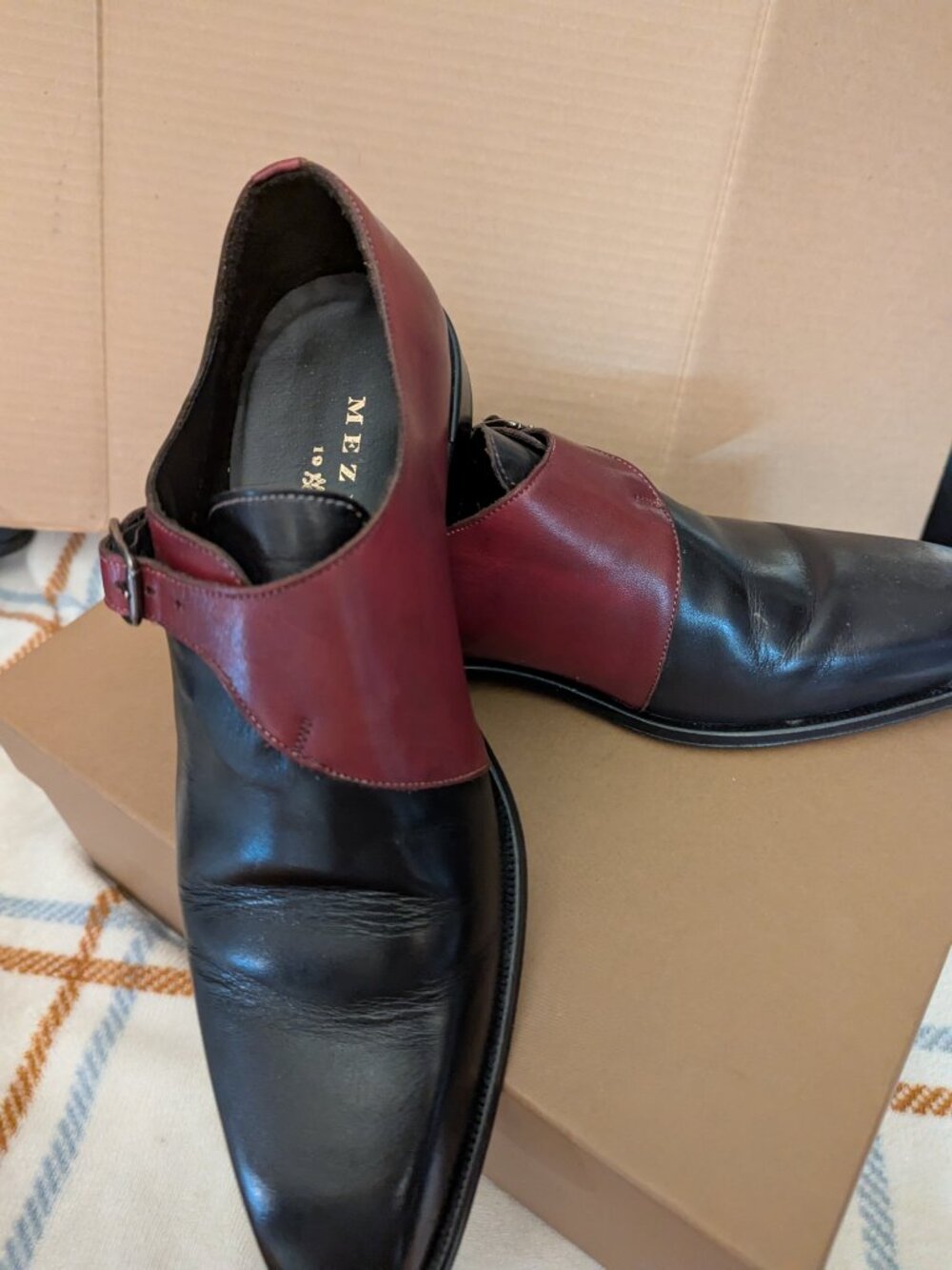 MEZLAN Men;s Strap SSingle Monk dress Shoes Size 9 To Sweet